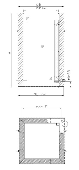 TG Roof curb Dimensions 11018 A Model