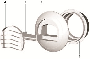 Bouche d'extraction motorisée 230V bi-débit 10/100 - S&P SYSTEMES DE  VENTILATION 850144