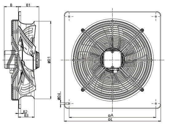 Images Dimensions - AW 350DV sileo Axial fan - Systemair