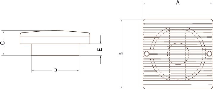 Images Dimensions - BF 150T Bathroom fan (Timer) - Systemair