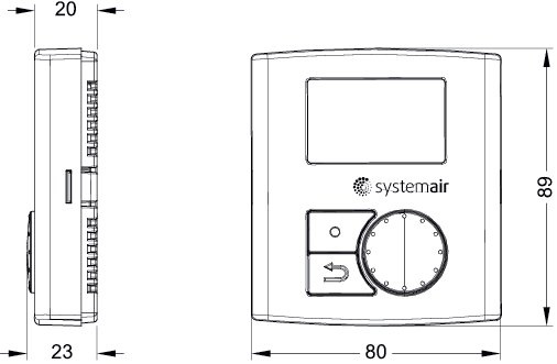 Images Dimensions - CD Control panel 4 - Systemair