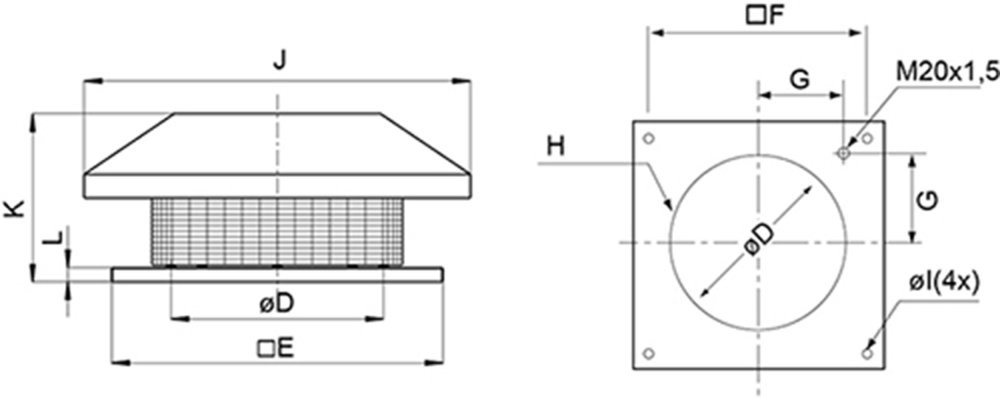 Images Dimensions - DHS 710DS ventilátor - Systemair