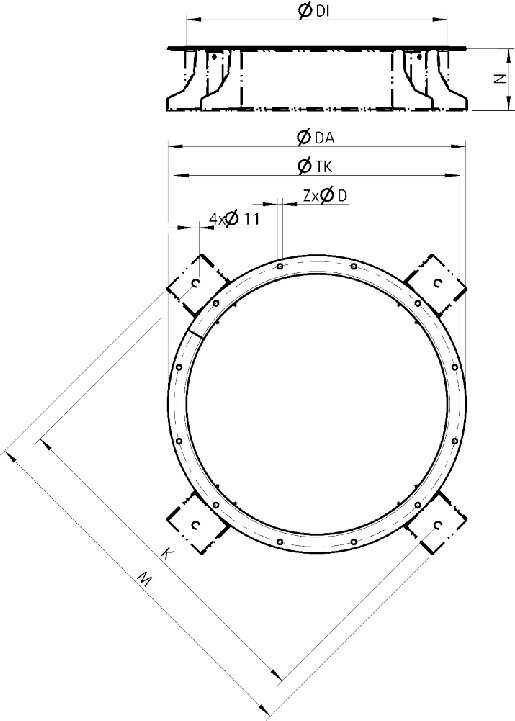 Images Dimensions - MPR 710 mounting ring AXC - Systemair