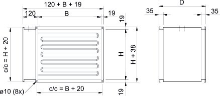 Images Dimensions - Preheat.kit Topvex RB50-25 EL - Systemair