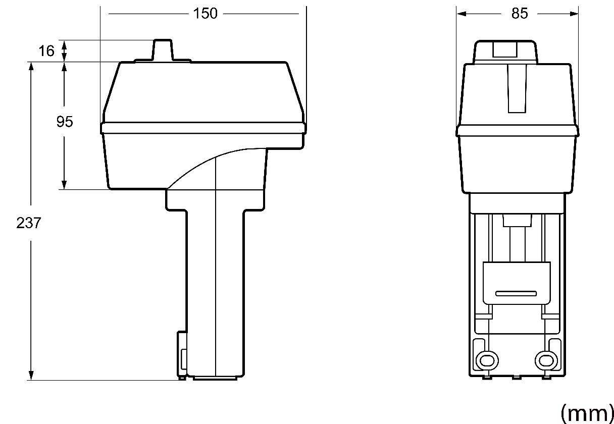 RVA Méretek Rvan5 24a Dimensions