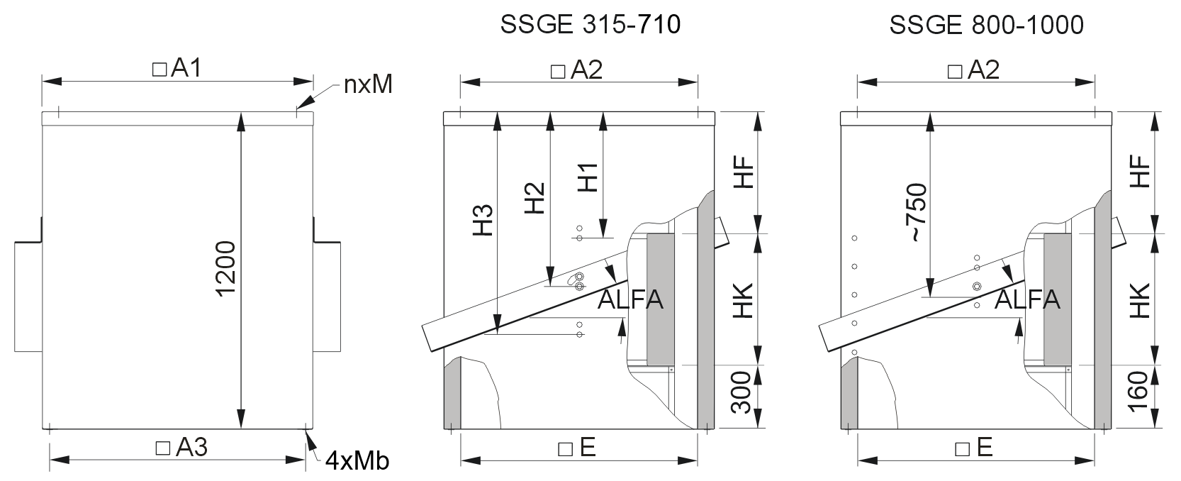 SSGE/F Dimensions Ssge F Dimensions 02