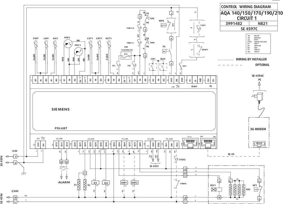 SYSAQUA H #AC-AQUA-H, Wiring