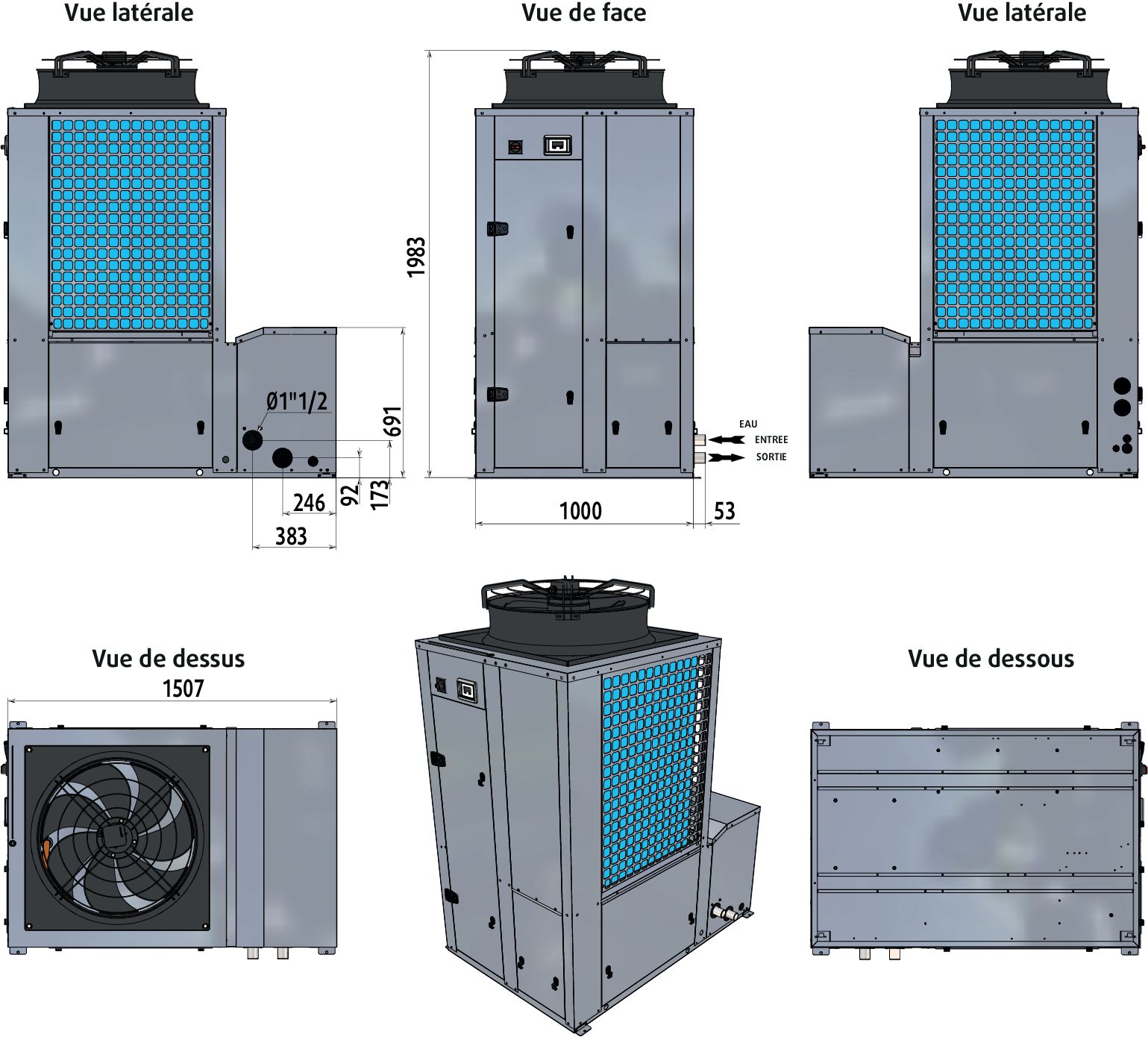 SYSAQUA H #AC-AQUA-H, Dimensions