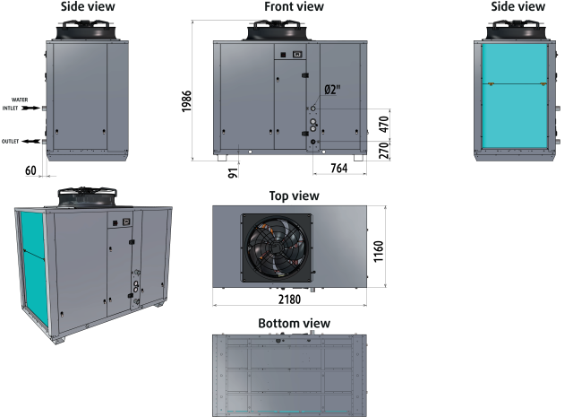SYSAQUA H #AC-AQUA-H, Dimensions