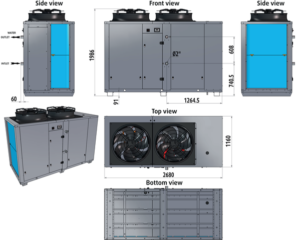 SYSAQUA H #AC-AQUA-H, Dimensions