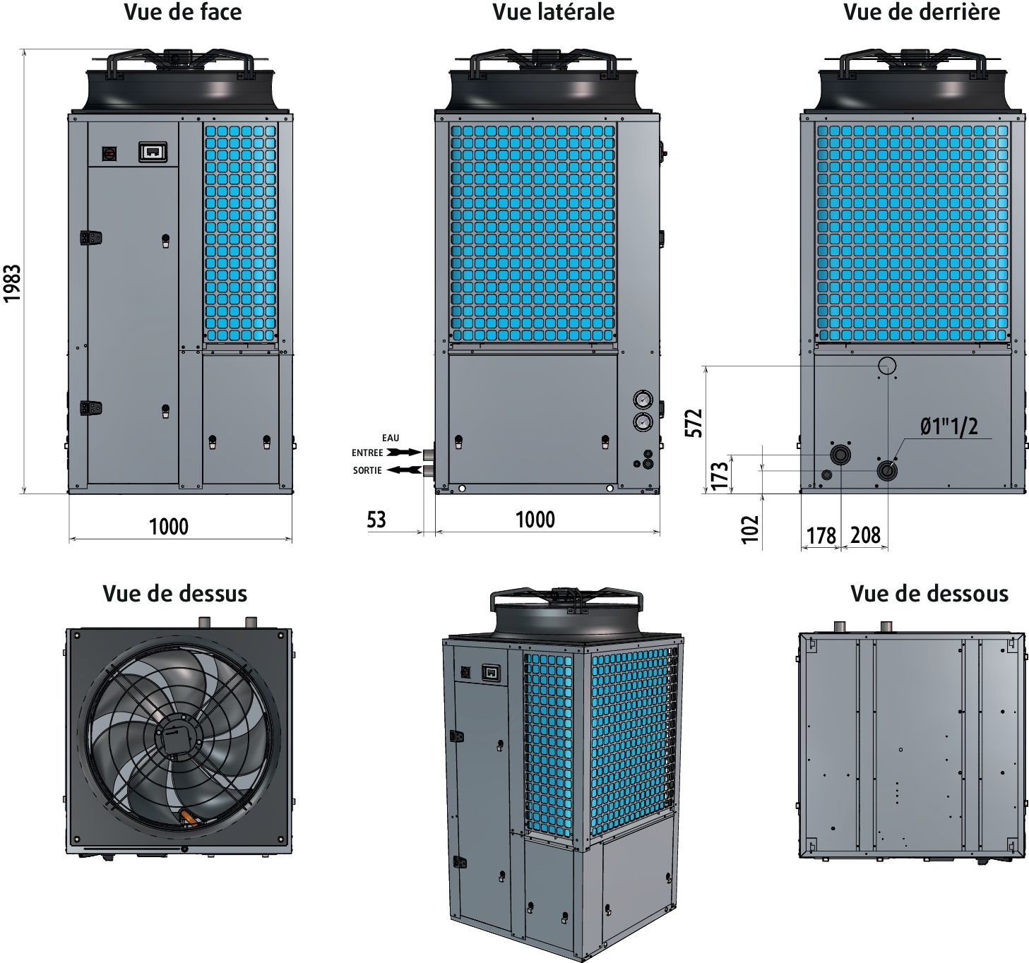 SYSAQUA H #AC-AQUA-H, Dimensions