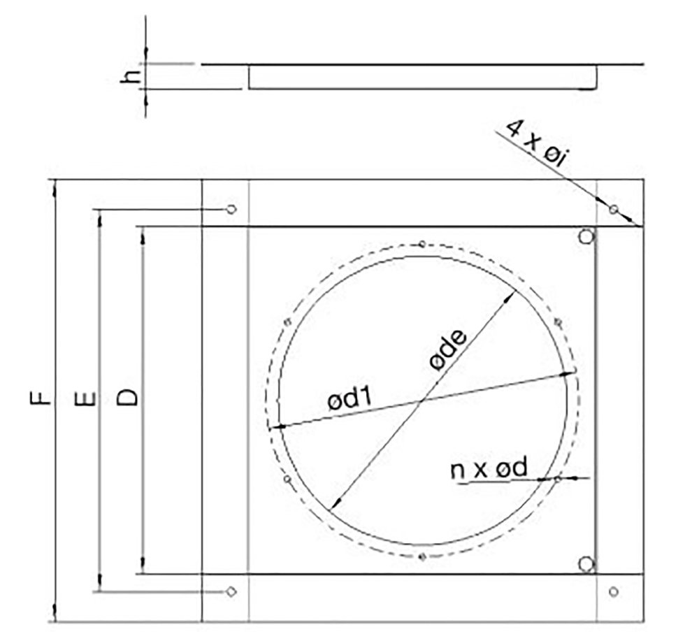 Images Dimensions - TDA DV 310/311 Adapter - Systemair