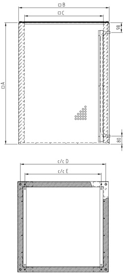 TG Roof curb Méretek Tg 740 1200 940 1200 Scale