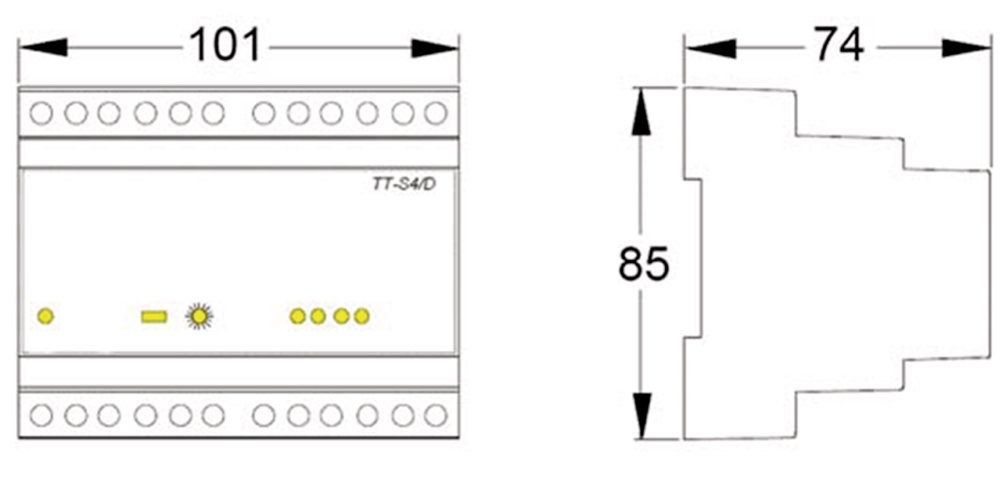 Images Dimensions - TT-S4/D Step switching unit - Systemair