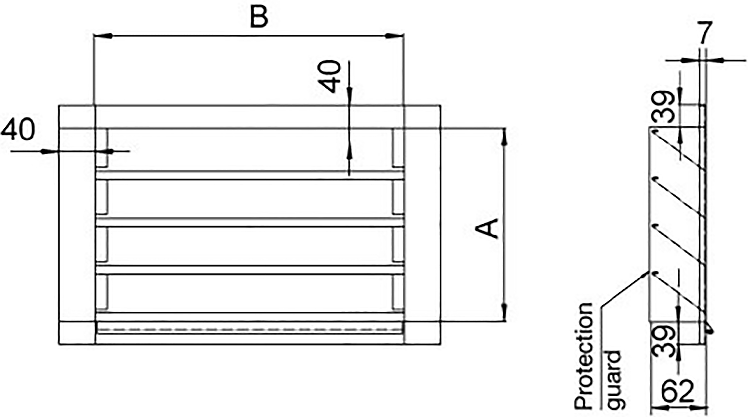 WSG weather protection guard Dimensions WSG MA Bild